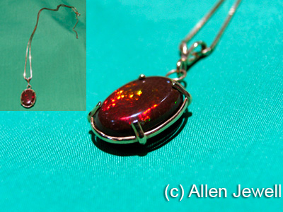 Red Fire Opal Necklace